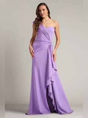 TADASHI SHOJI - LUNE WATERFALL SASH GOWN